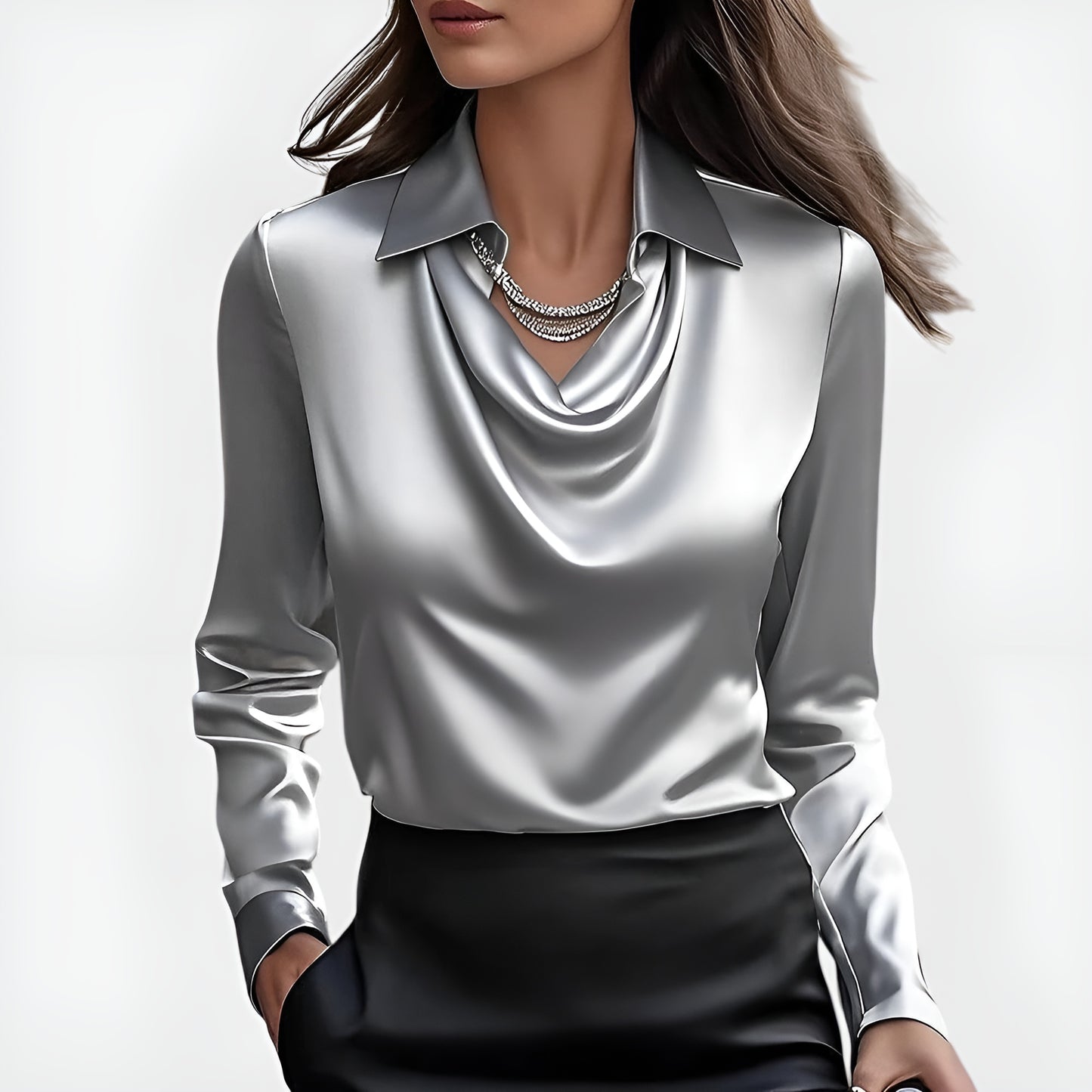 Nerea | Blusa Elegante de Satén Suave
