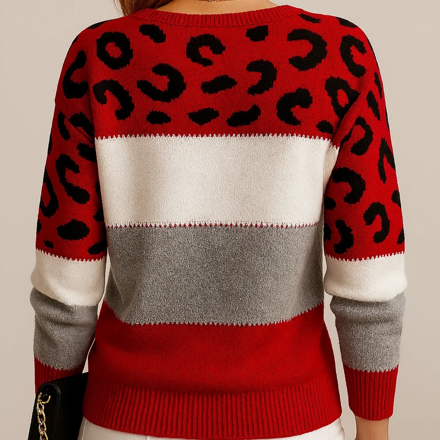 Amber | Jersey Casual con Estampado de Leopardo