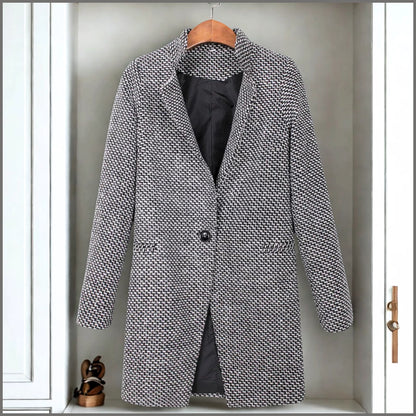 Sarah | Abrigo Clásico Blanco y Negro