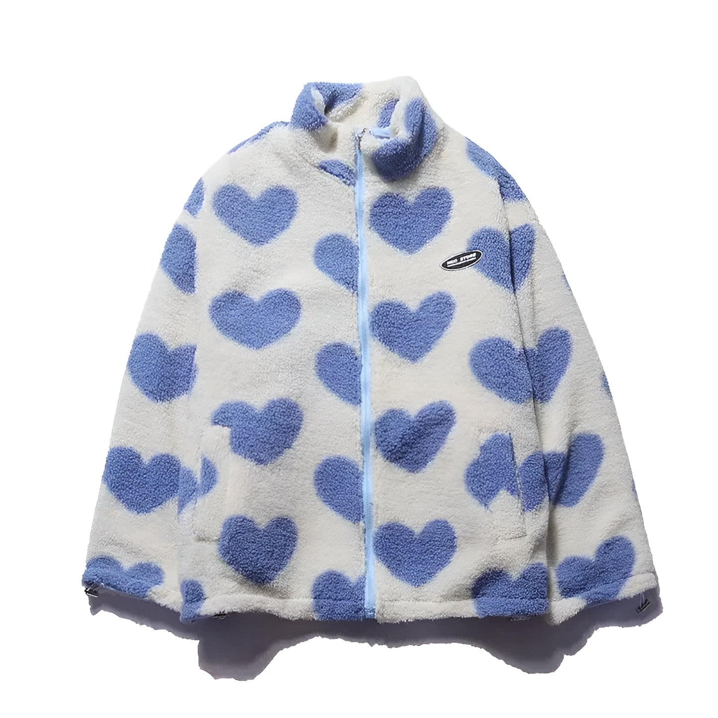 Kata | Chaqueta Reversible Suave con Estampado de Corazones