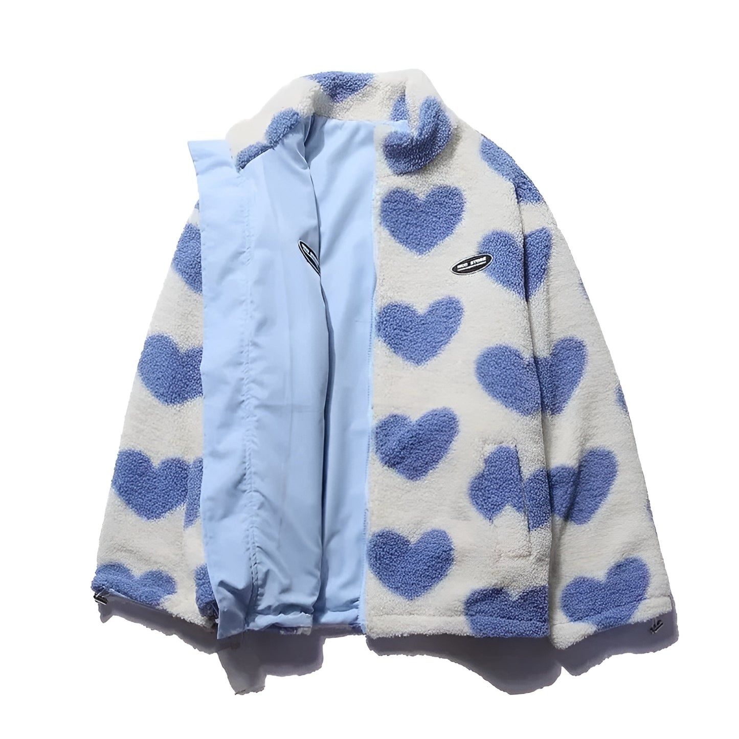 Kata | Chaqueta Reversible Suave con Estampado de Corazones