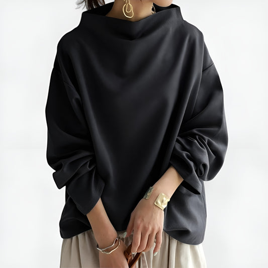 Leire | Top Sofisticado de Cuello Alto