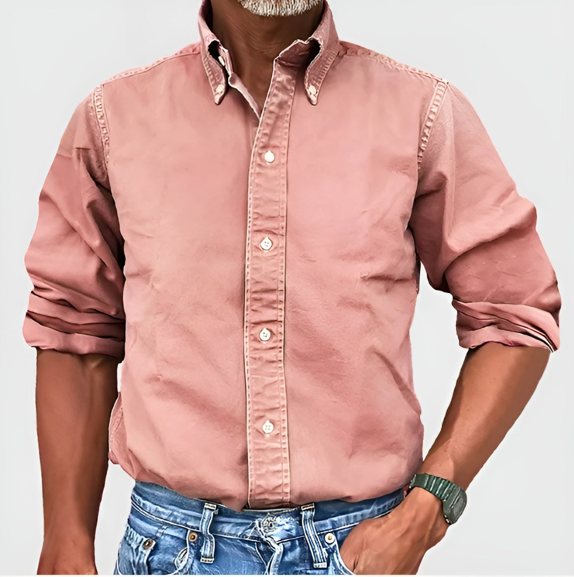 Leandro | Camisa de Manga Larga Sin Arrugas – Estilo Impecable Todo el Día