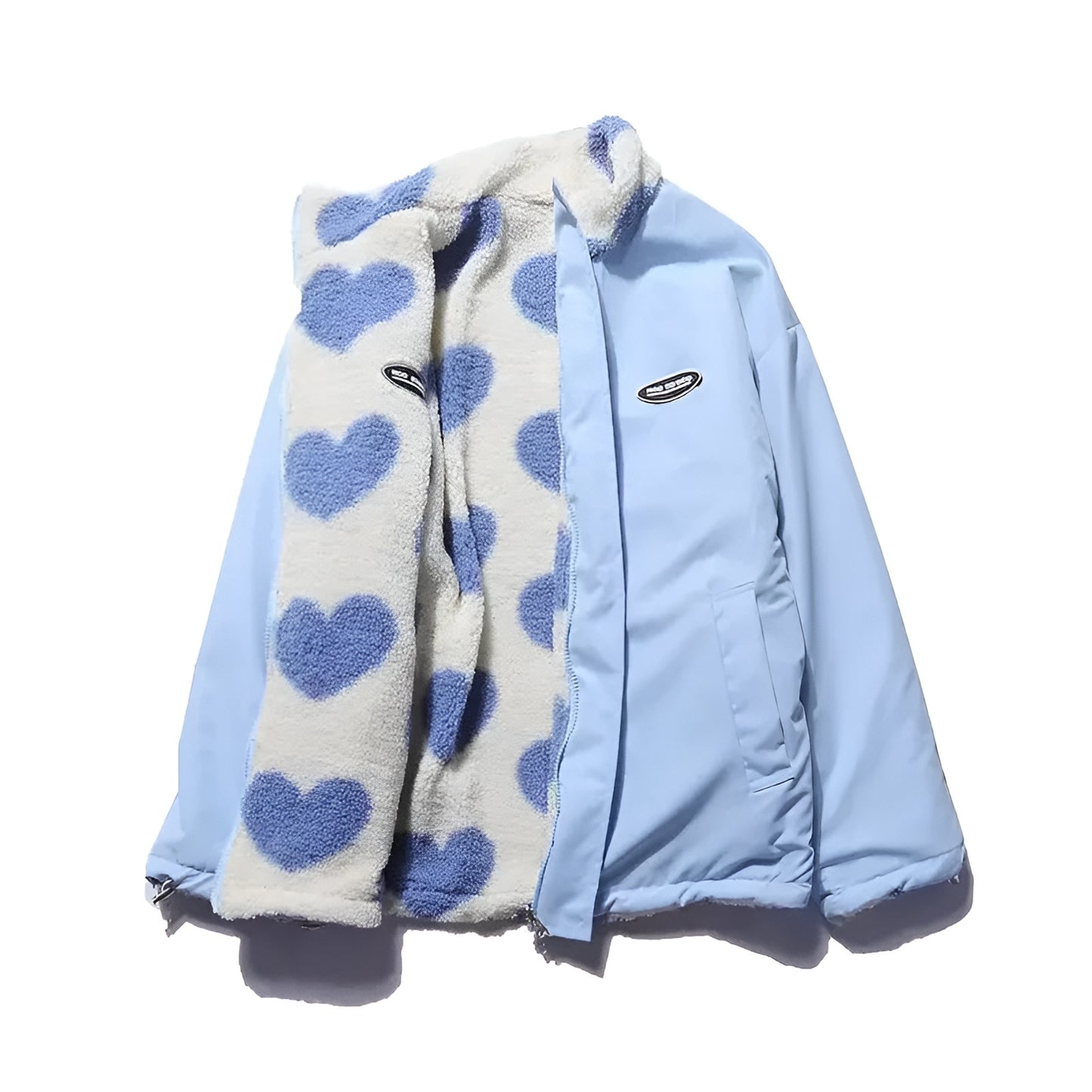 Kata | Chaqueta Reversible Suave con Estampado de Corazones