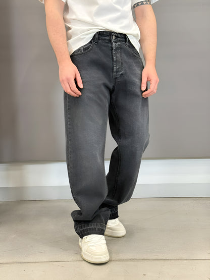 Xavier | Jeans de Pierna Ancha en Negro