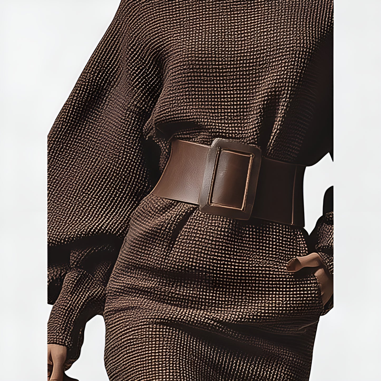 Luciana | Vestido Corto de Punto con Cinturón Estructurado – Estilo y Confianza sin Esfuerzo