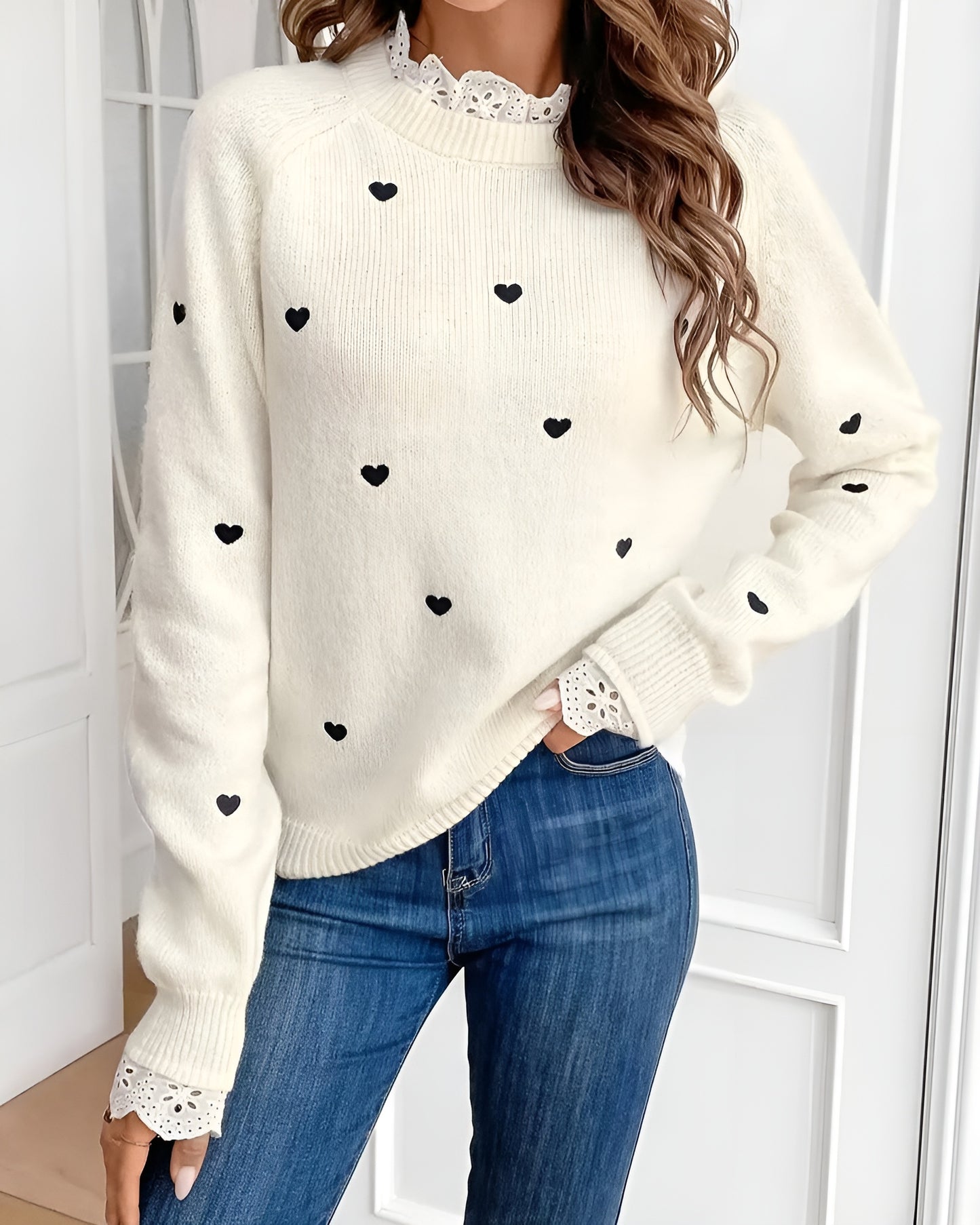 Ana | Jersey Casual con Diseño de Corazón