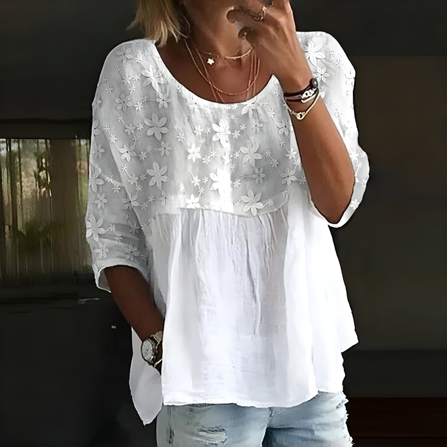 Susana | Blusa con Bordados Florales