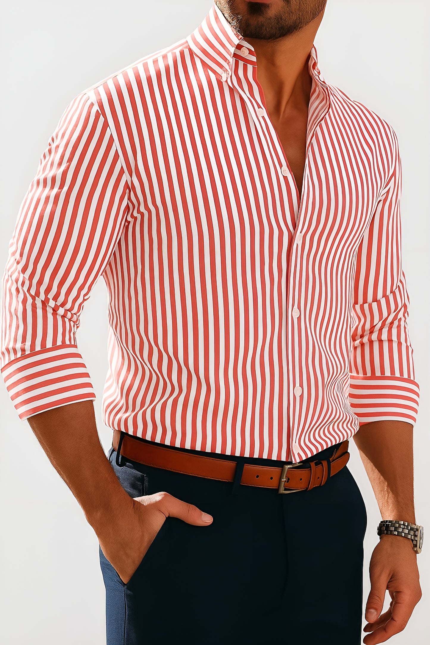 Miguel | Camisa de Hombre Elegante a Rayas