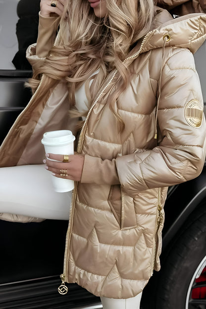 Nuria | Abrigo de Invierno Elegante con Capucha y Acolchado
