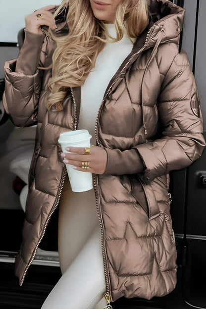 Nuria | Abrigo de Invierno Elegante con Capucha y Acolchado