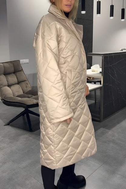 Maribel | Abrigo Acolchado Reversible con Forro de Leopardo – Calidez y Estilo en Doble Versión